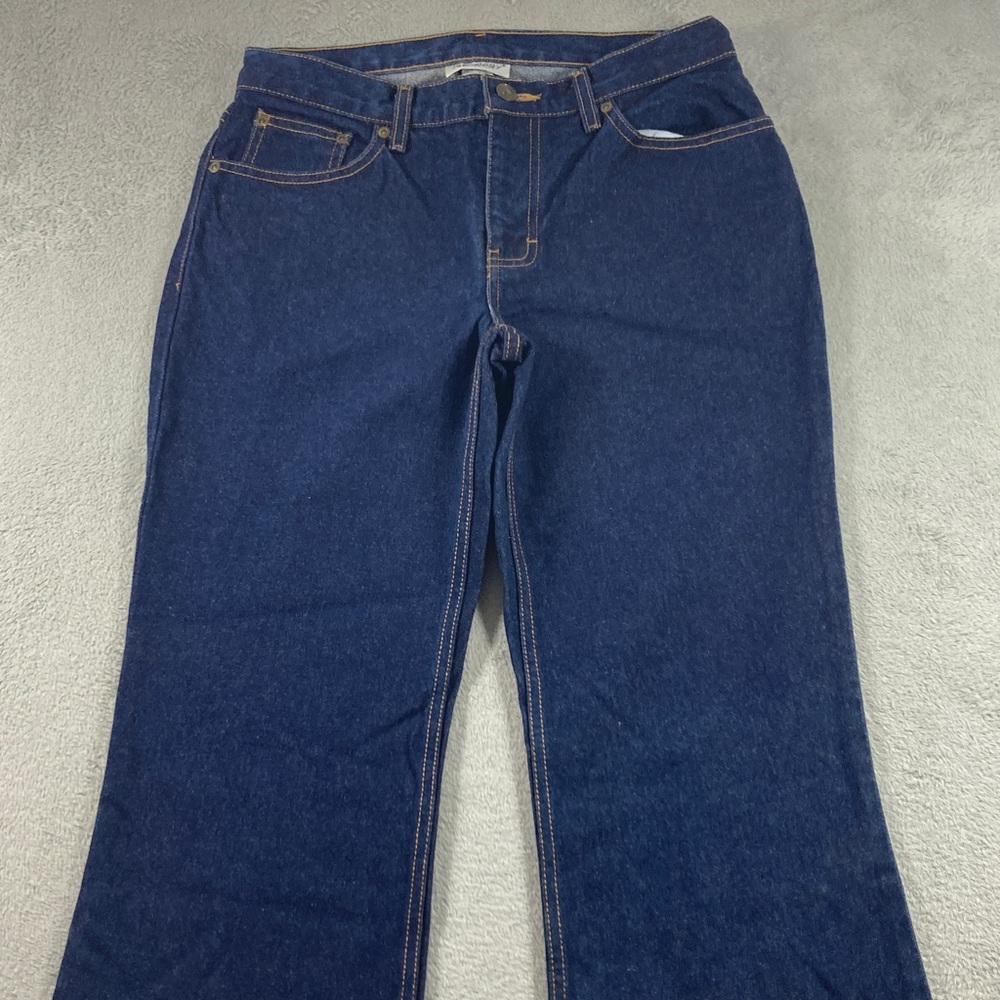 Jeanology Jean Women Dark Wash Zip Front Stright Leg